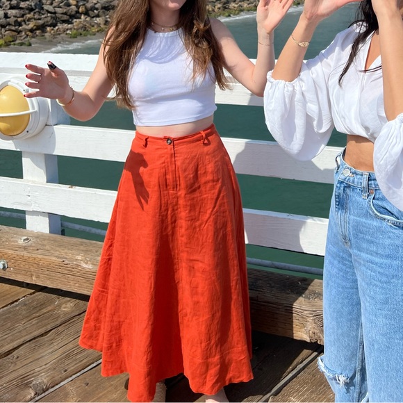 Staud Cybele Linen Maxi Skirt - Picture 4 of 4